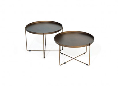 Couchtisch x2 Wohnzimmer Kaffee Tisch Satztisch Beistelltische 2tlg. Rund tische